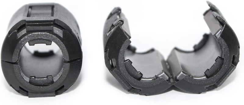 UU TOJOIN TOJOIN 10PCS Ferrite Bead Clip on Ferrite Core RFI EMI Noise Suppressor Ferrite Rings Cable Clip for Phone, TV, Speaker, USB Radio, Audio Equipment 3mm Inner Diameter Black - Image 4